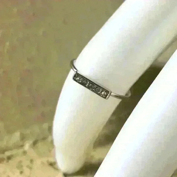 Minimalist 925 Sterling Silver Stacking Bar Ring - Picture 3 of 4